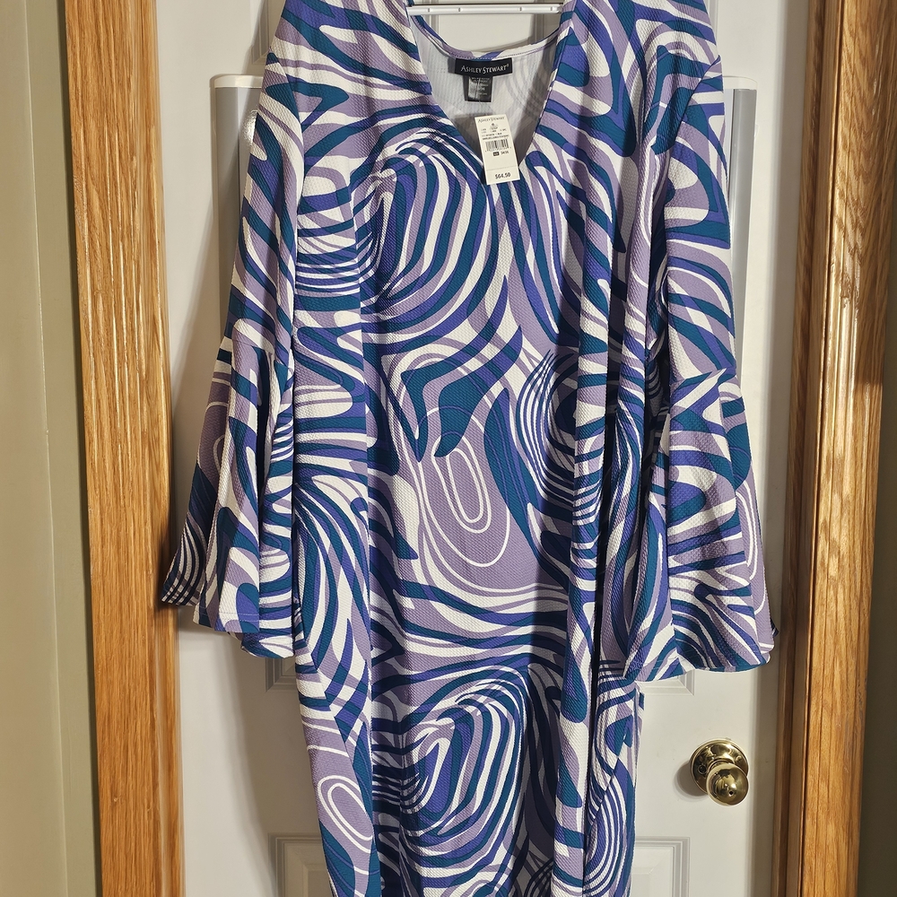 Ashley Stewart Multi-Color Swirl Dress